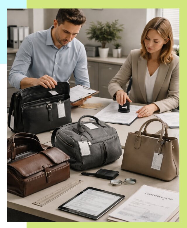 Сертификация сумок в Балашове от 7627 руб. | Алешин-Бла