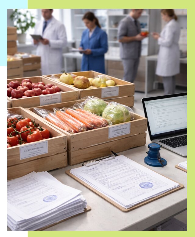 Сертификация овощей и фруктов в Балашове от 8644 р. | Алешин-Бла