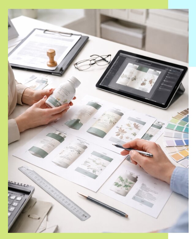 Профессиональная разработка дизайна и текста этикетки продукции в Балашове