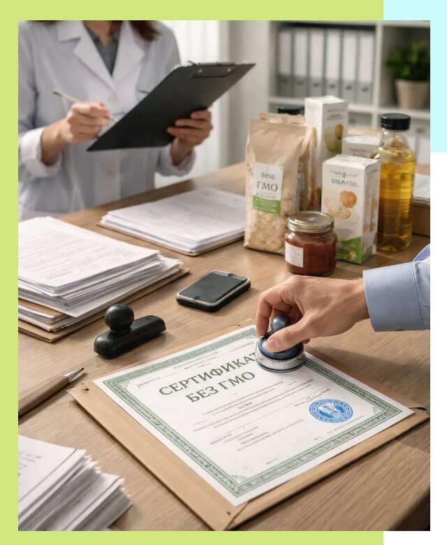 Получение сертификата Без ГМО для продукции в Балашове